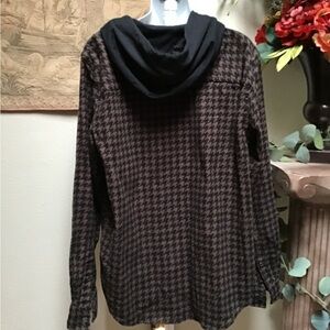 Original Use Black and Brown Houndstooth Top or Light Jacket